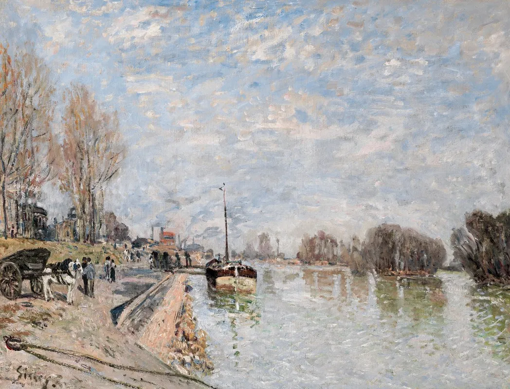 La Seine A Suresnes 3 by Alfred Sisley - Canvas Print