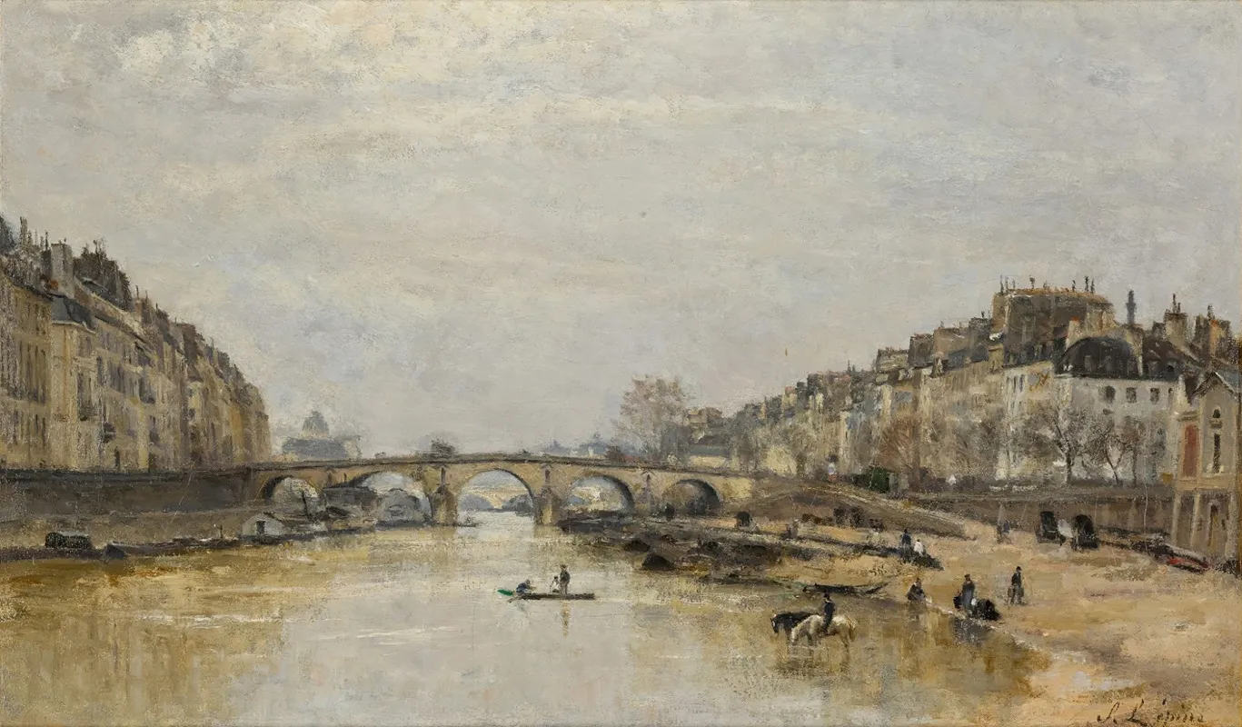 La Seine Au Pont Marie by Stanislas Lépine - Canvas Print