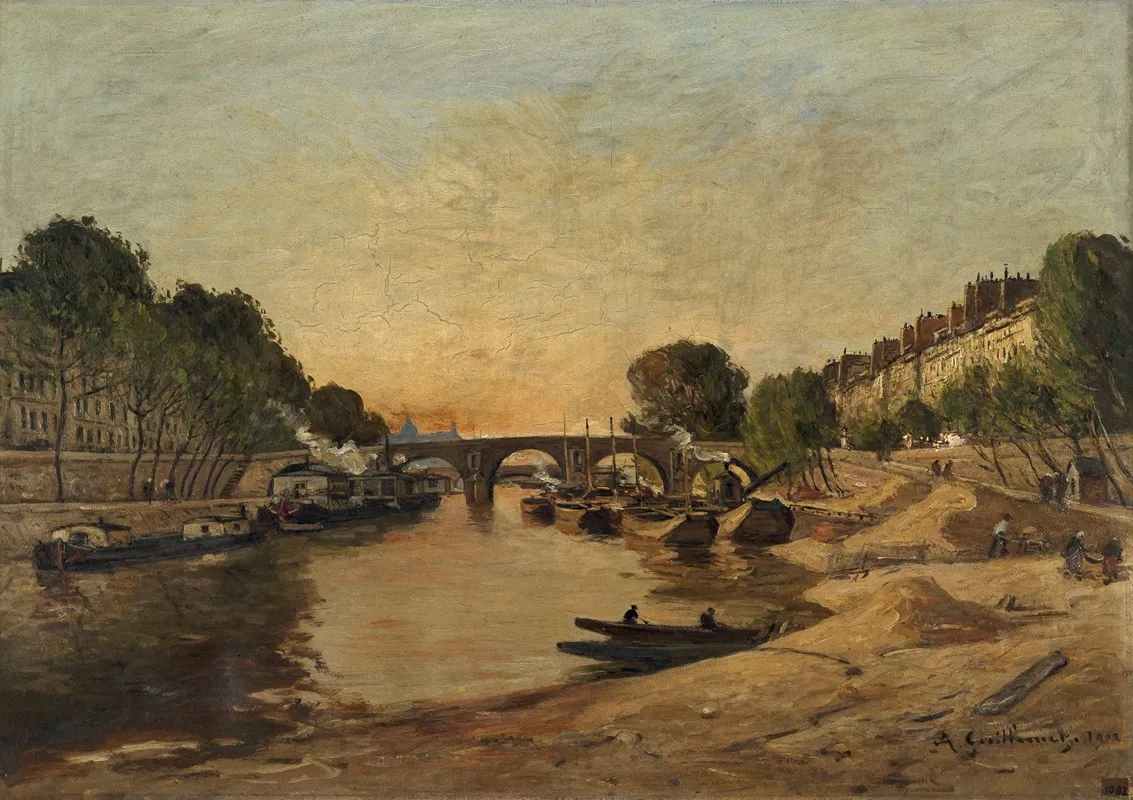 La Seine Et Le Pont Marie by Antoine Guillemet - Canvas Print