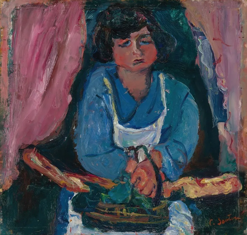 La Servante En Bleu by Chaïm Soutine - Canvas Print