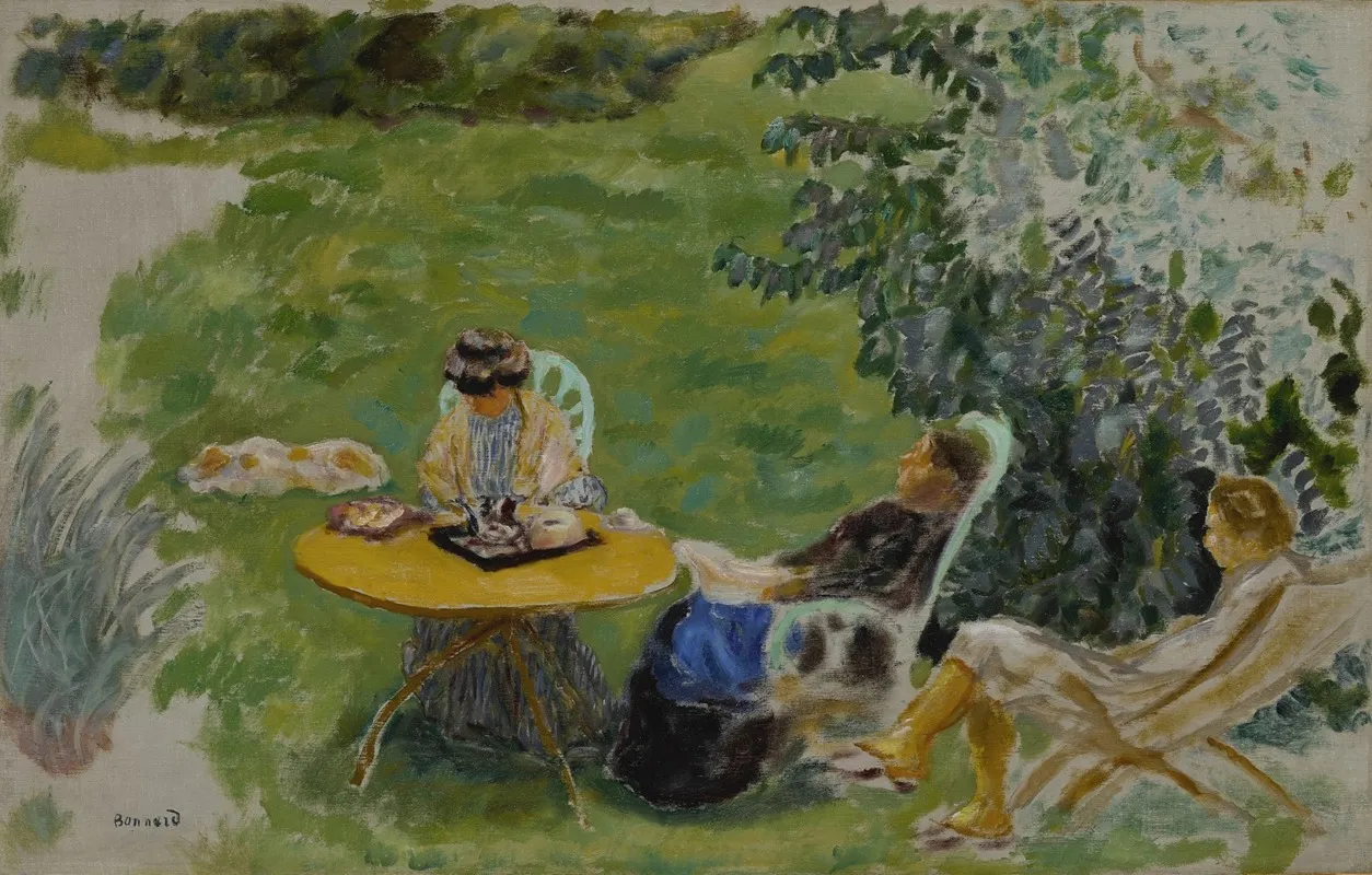 La Sieste Au Jardin by Pierre Bonnard - Canvas Print