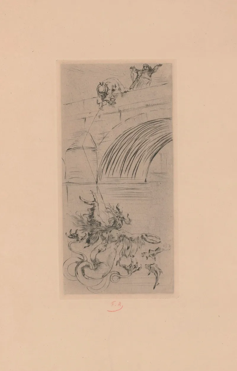 La Sirene 3 by Félicien Rops - Canvas Print