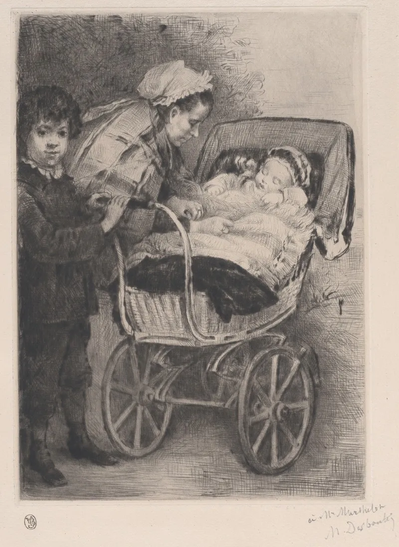 La Sortie De Bebe by Marcellin-Gilbert Desboutin - Canvas Print