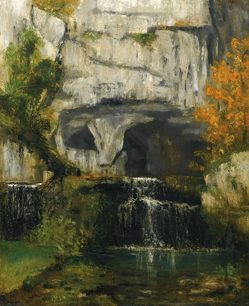La Source Du Lison by Gustave Courbet - Canvas Print