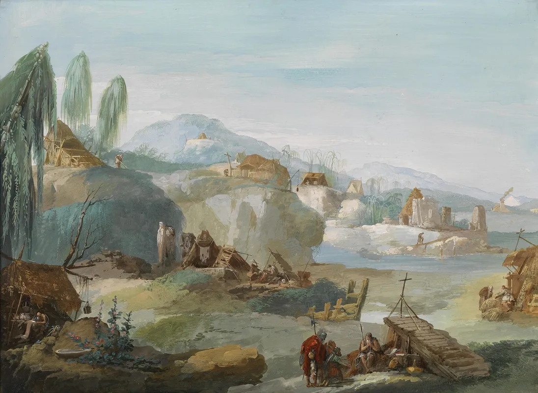 La Tebaide by Giuseppe Bernardino Bison - Canvas Print