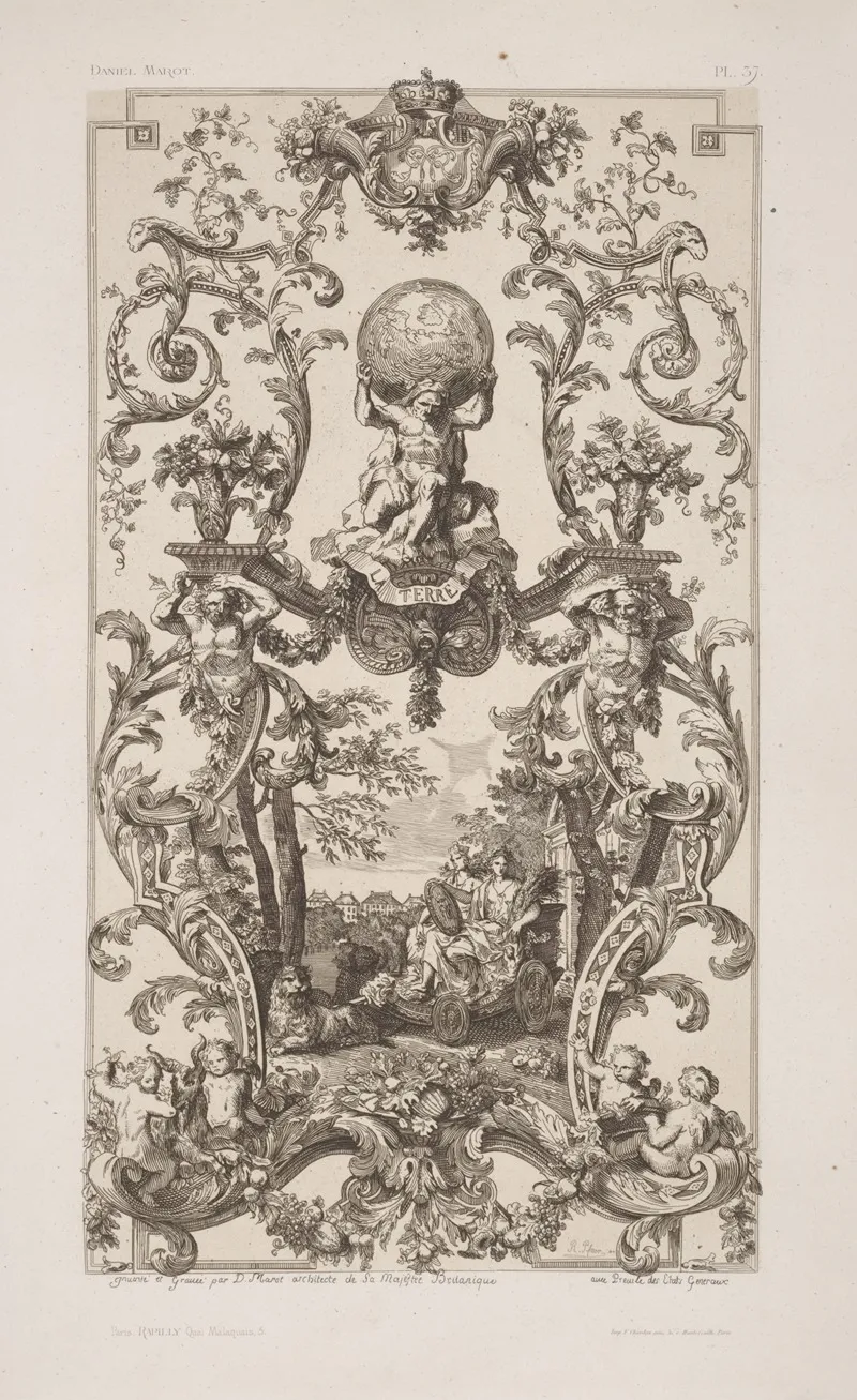 La Terre 4 by André-Charles Boulle - Canvas Print