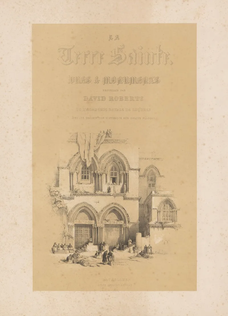 La Terre Sainte Vues Monuments Title Page by François Stroobant - Canvas Print
