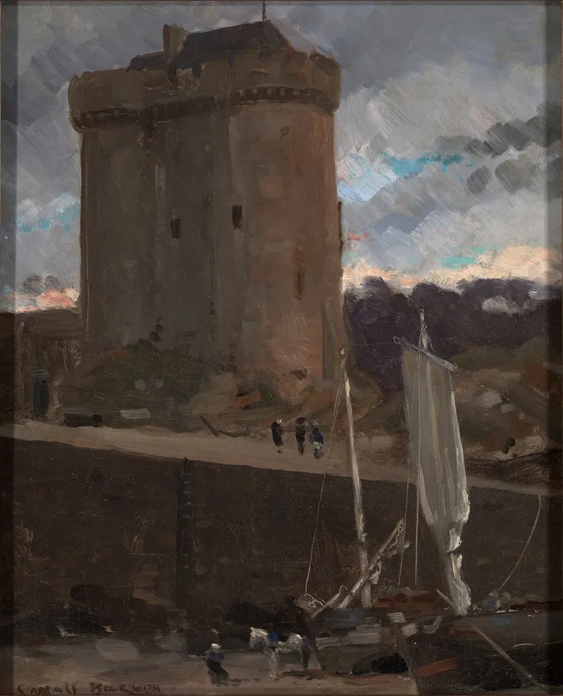 La Tour De Solidor At St Severin Normandy by James Carroll Beckwith - Canvas Print