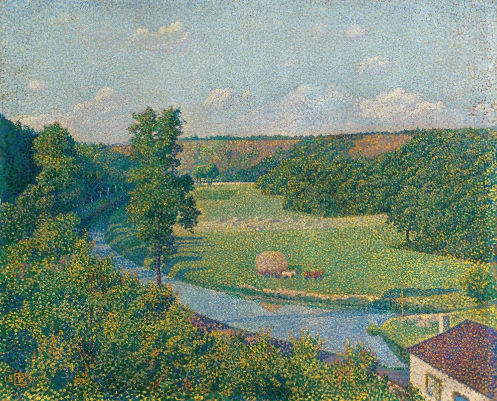 La Vallee De La Sambre by Theo van Rysselberghe - Canvas Print