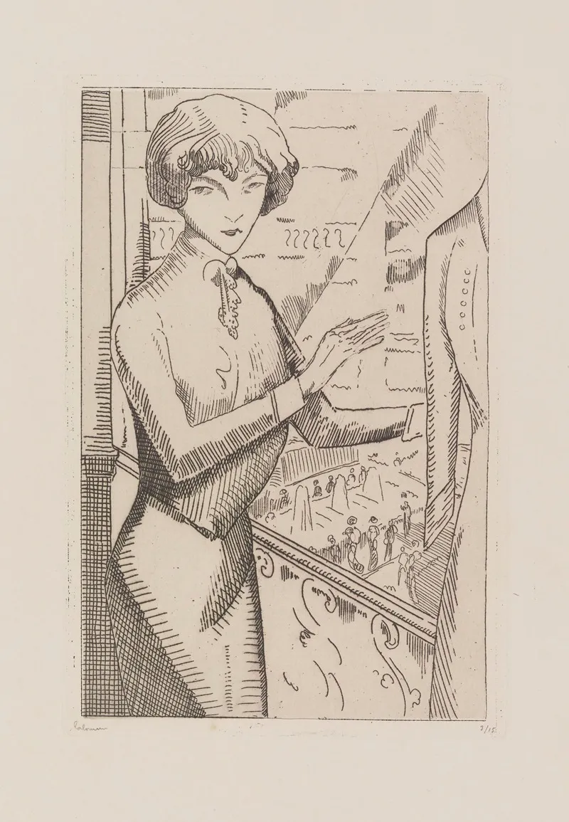 La Vendeuse by Jean-Émile Laboureur - Canvas Print