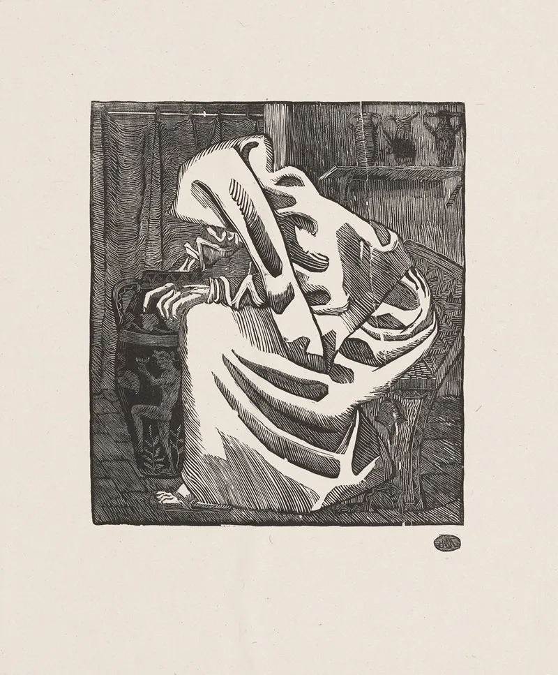 La Vieille A La Jarre by Aristide Maillol - Canvas Print