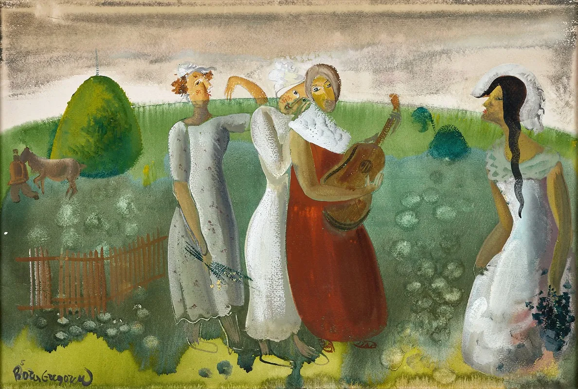 La Vieille Russie by Boris Grigoriev - Canvas Print