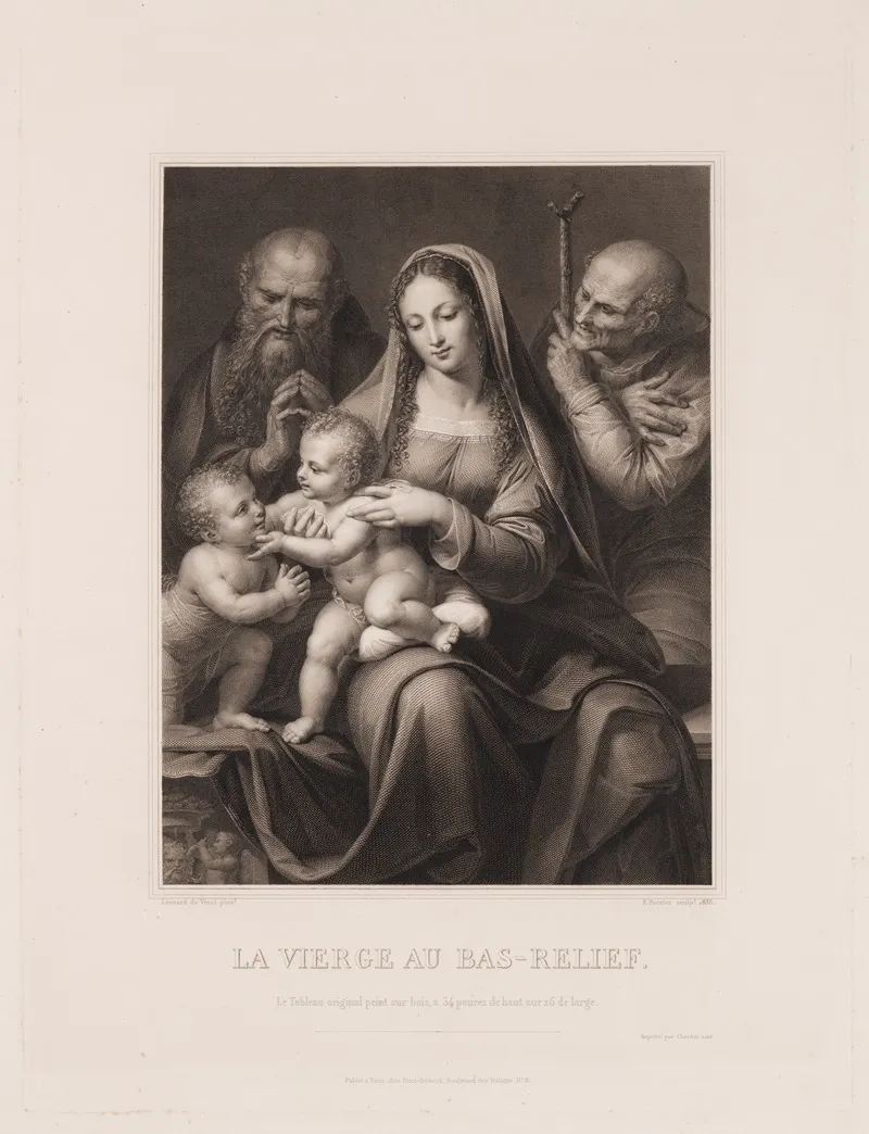 La Vierge Au Bas Relief by Francois Forster - Canvas Print