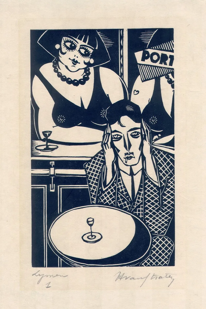 Laarmans Op Cafe Bij Jeanne by Henri Van Straten - Canvas Print