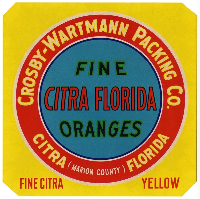 Label For Fine Citra Oranges Yellow