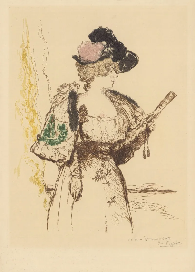 Lactrice En Scene by Jean François Raffaëlli - Canvas Print
