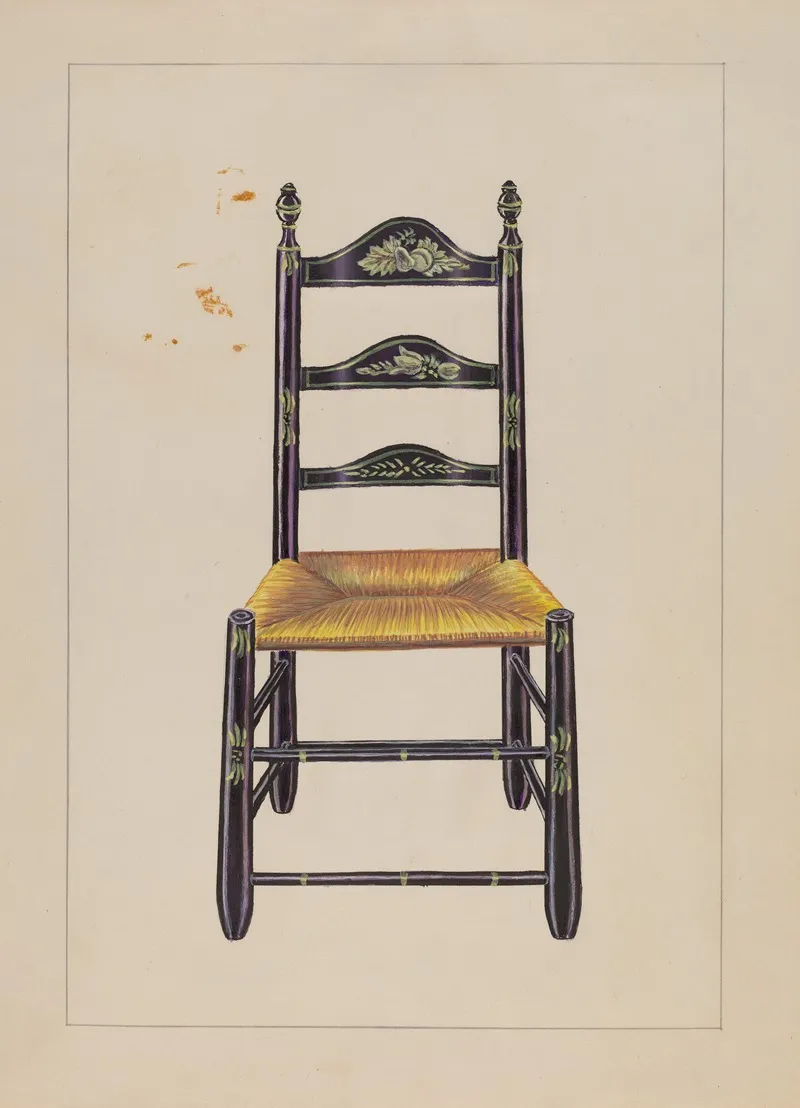 Ladderback Chair 3 by Gerald Bernhardt - Canvas Print