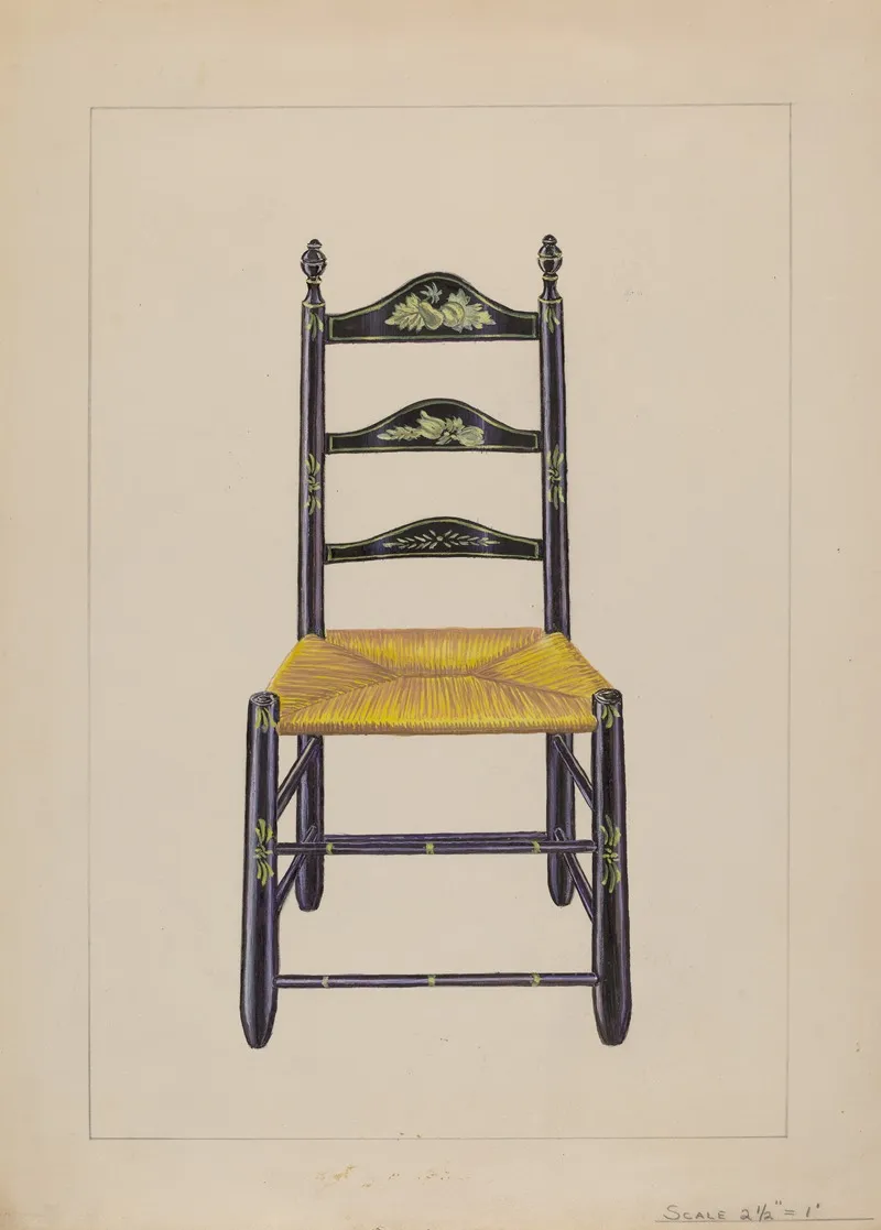 Ladderback Chair 4 by Gerald Bernhardt - Canvas Print