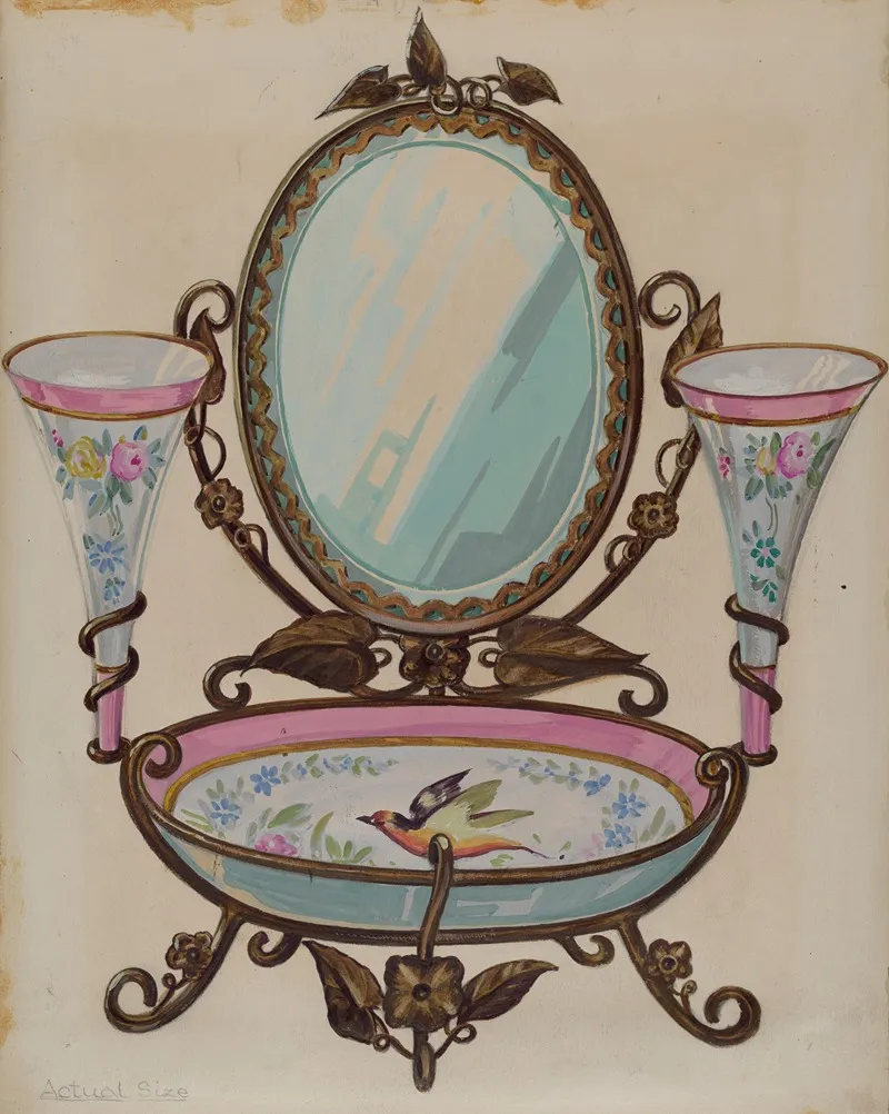 Ladies Toilet Set by William Vergani - Canvas Print