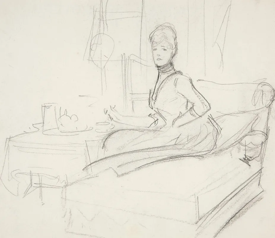 Lady At Tea Table
