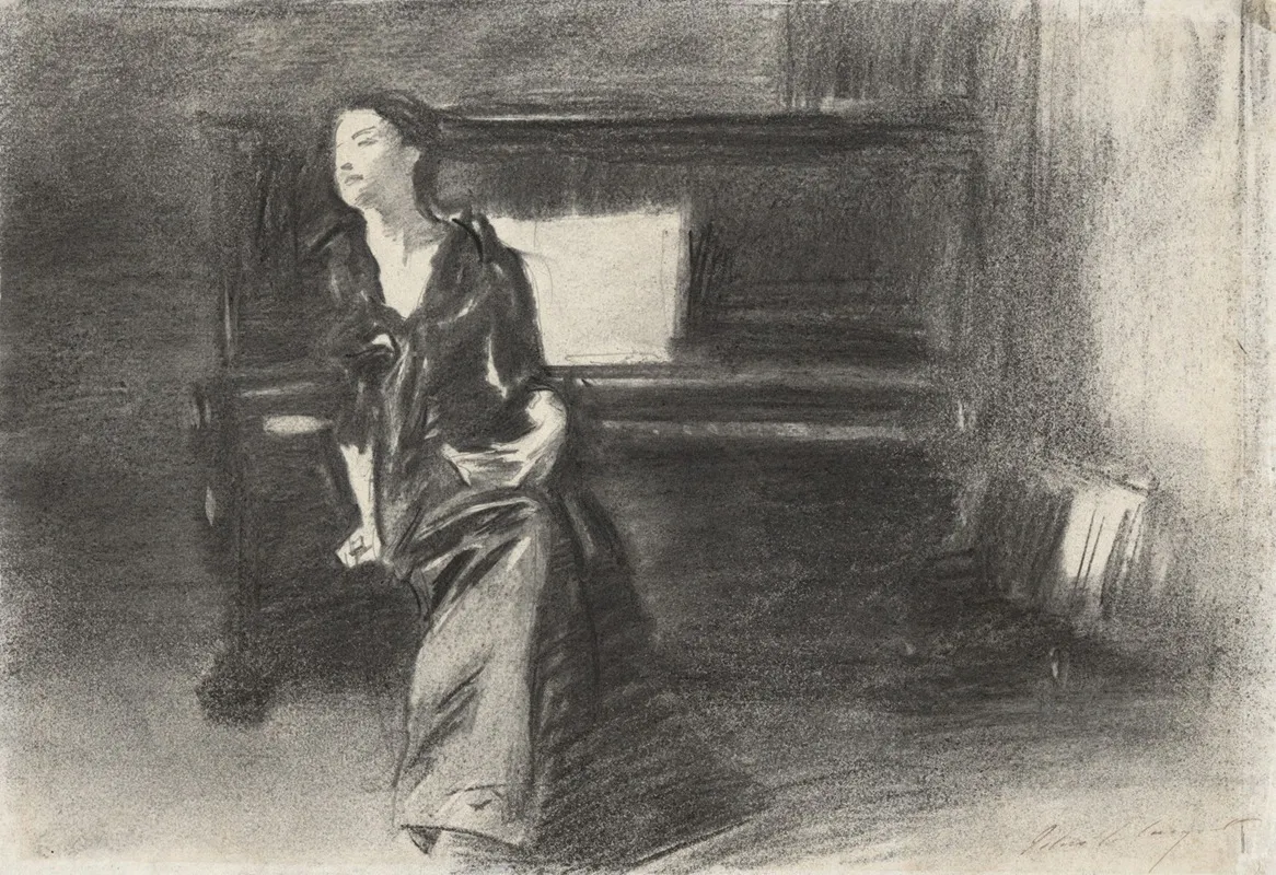 Lady At The Piano by John Singer Sargent - Canvas Print