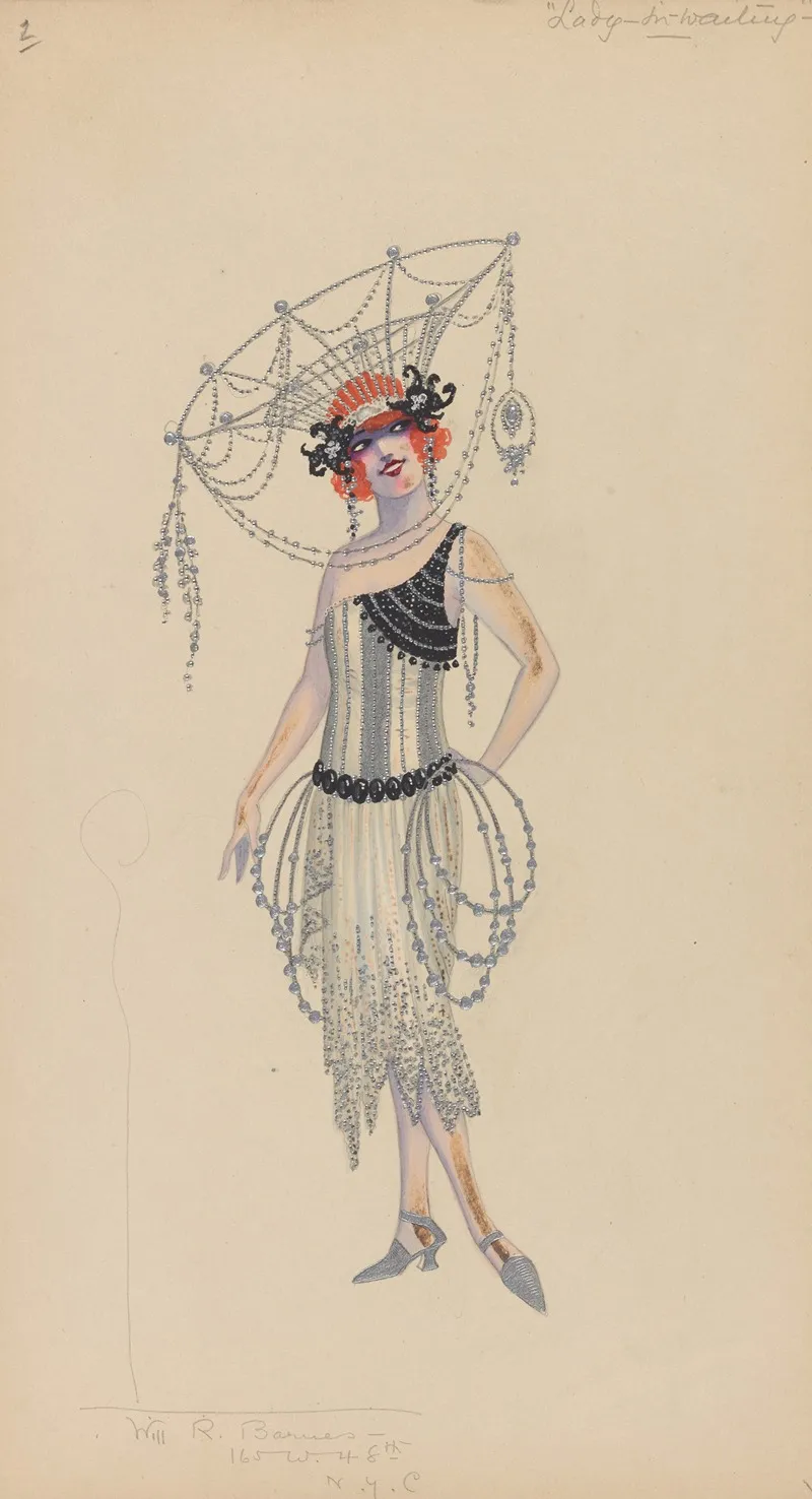 Lady In Waiting by Will R. Barnes - Canvas Print