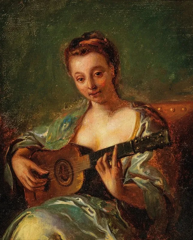 Lady Playing The Guitar