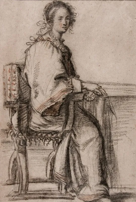 Lady Seated At A Table 2