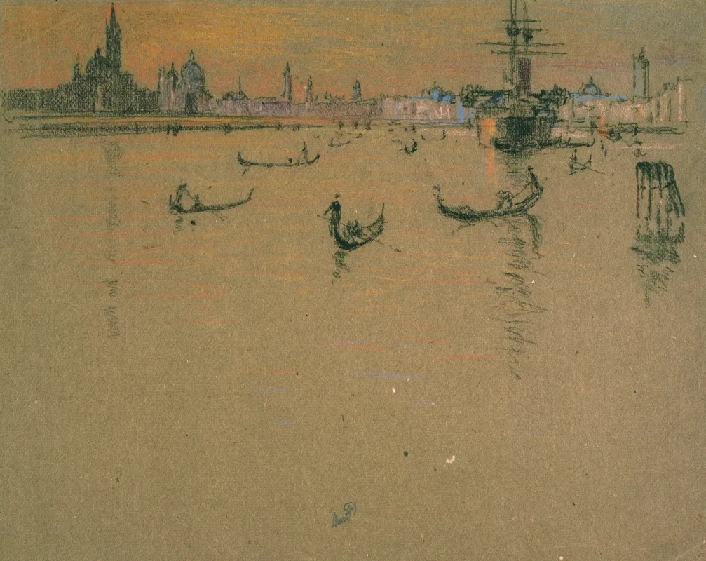 Lagoon Venice by Joseph Pennell - Canvas Print