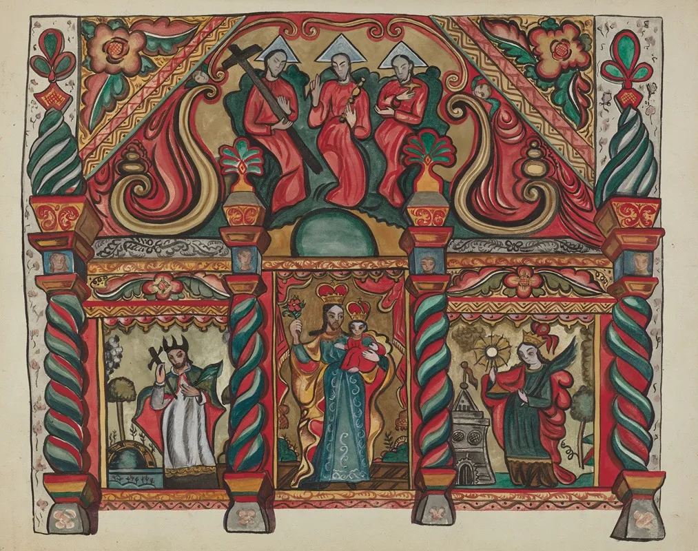 Laguna Main Altarpiece by E. Boyd - Canvas Print
