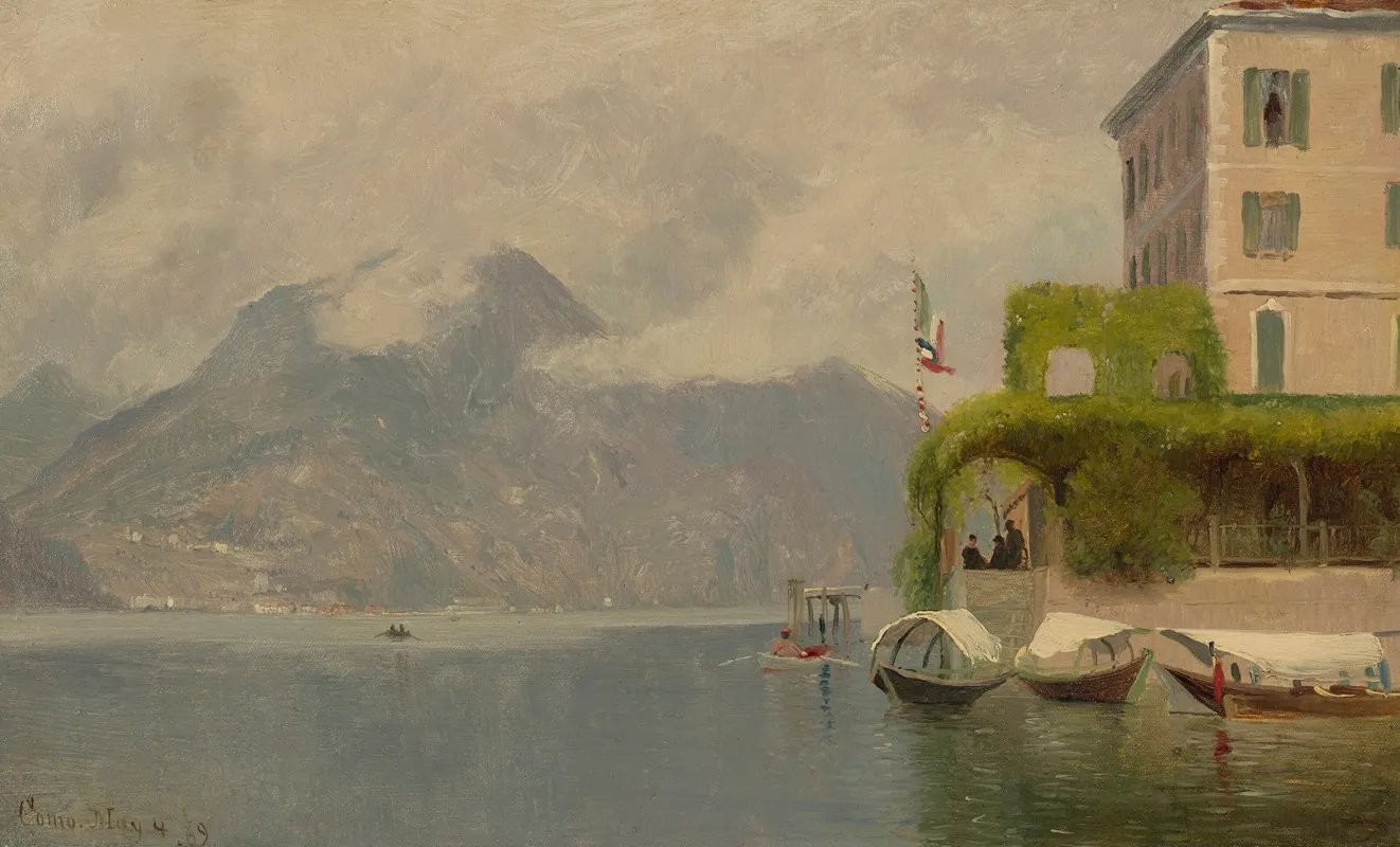 Lake Como Italy by Jervis McEntee - Canvas Print