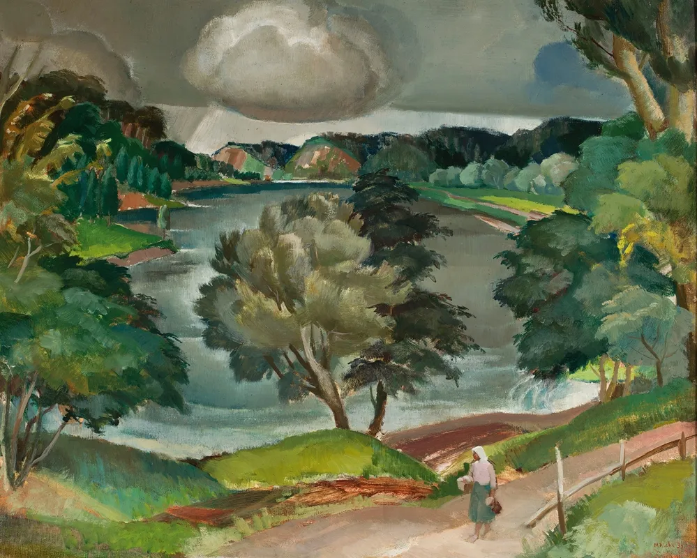 Lake In A Forest by Michał Rouba - Canvas Print