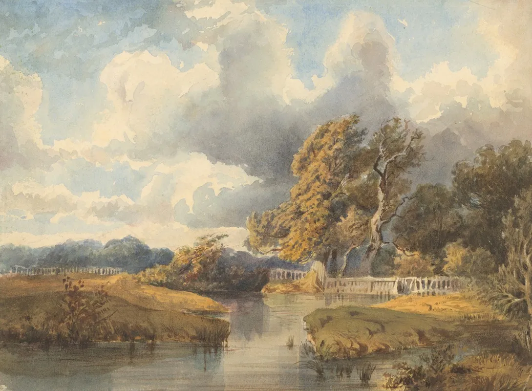 Lake In A Swiss Park by Ladislav Mednyánszky - Canvas Print