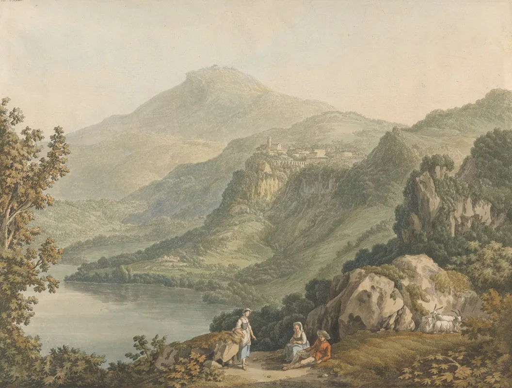 Lake Nemi 4 by Jacob Philipp Hackert - Canvas Print