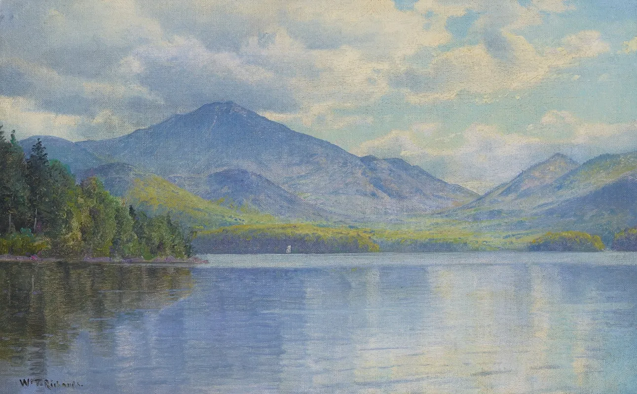 Lake Placid Adirondack Mountains by William Trost Richards - Canvas Print