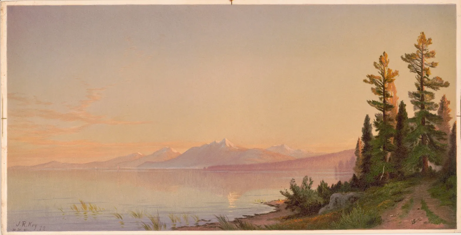 Lake Tahoe Looking Southwest 2 by John Ross Key - Canvas Print