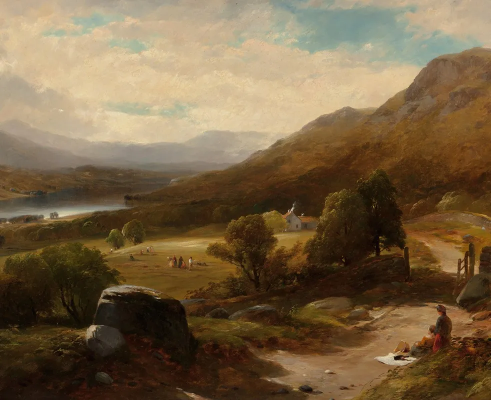 Lake Windermere England by William M. Hart - Canvas Print