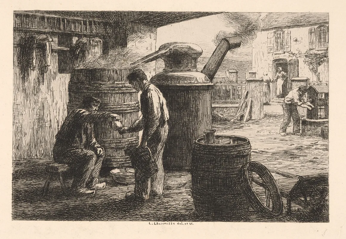 Lalambic by Léon Augustin Lhermitte - Canvas Print