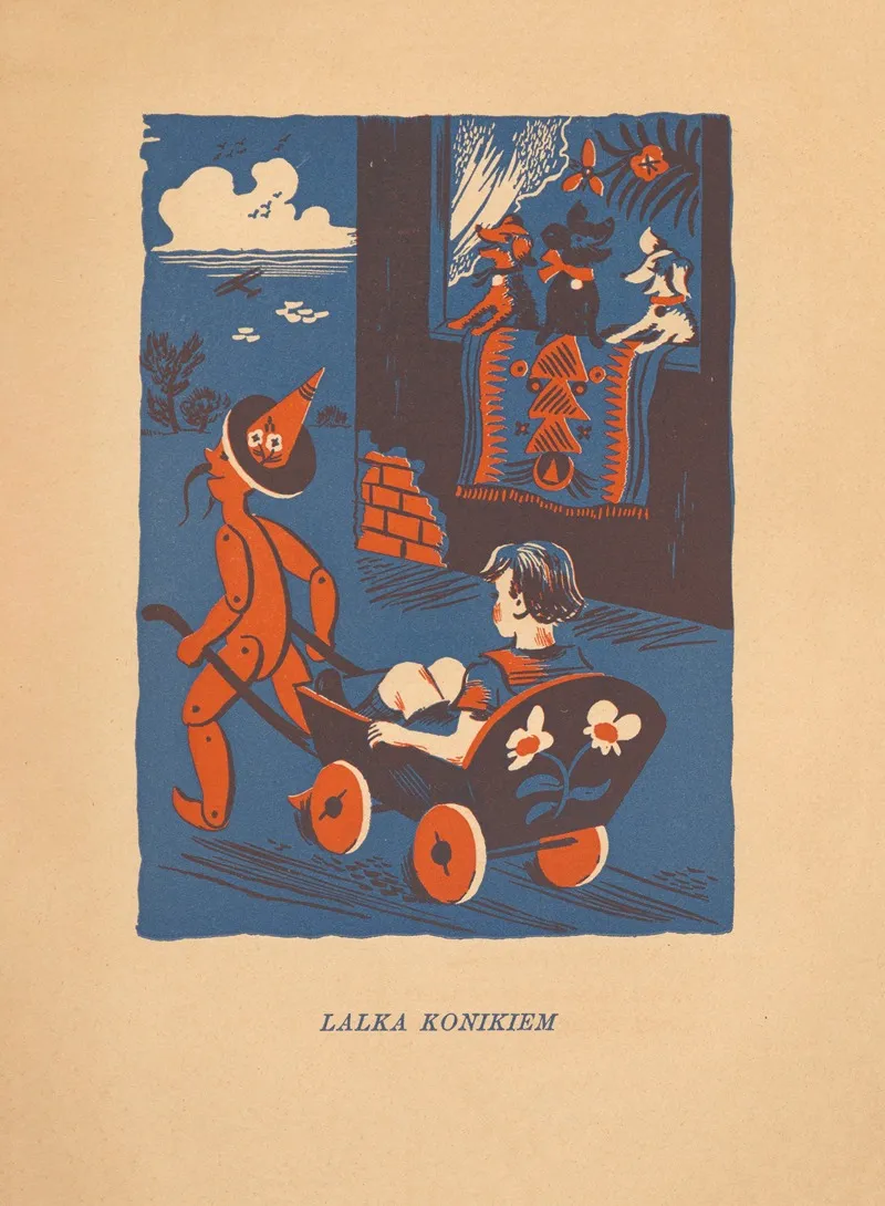 Lalka Konikiem by Antoni Kudła - Canvas Print