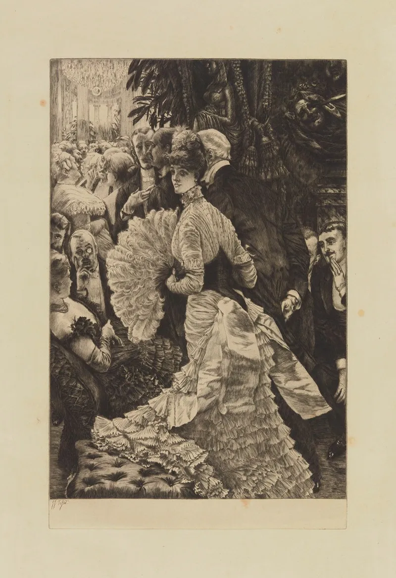 Lambitieuse by James Tissot - Canvas Print