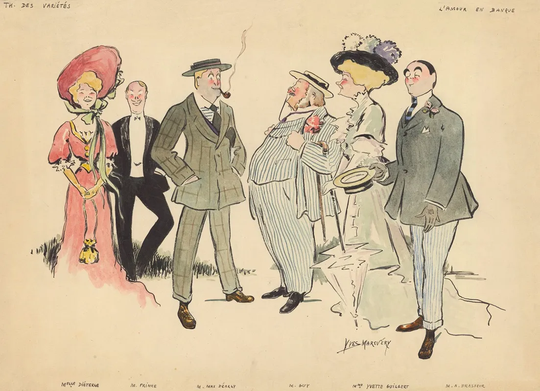 Lamour En Banque De Louis Artus by Yves Marevéry - Canvas Print