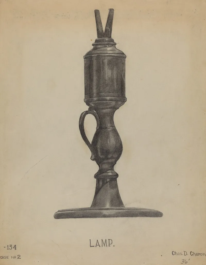 Lamp 30 by Charles Charm - Canvas Print