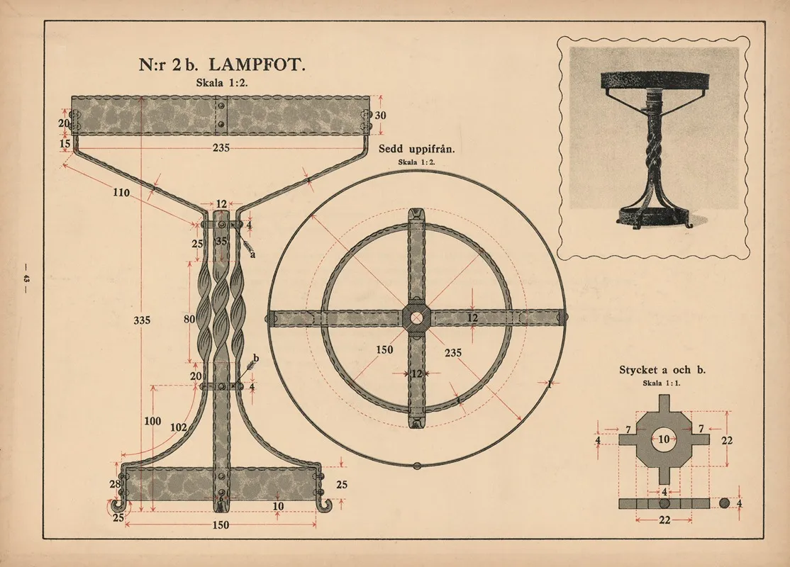Lamp Base 3 by Gunnar Nilsson - Canvas Print