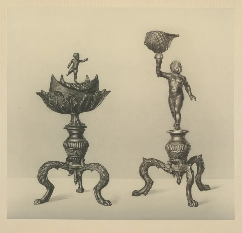 Lamp In The Form Of A Boy Holding A Cornucopia Lamp With Double Burner Workshop Of Riccio