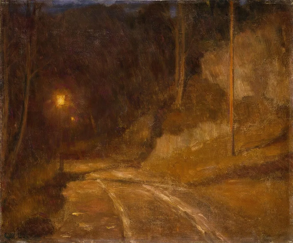 Lamp Light by Erik Werenskiold - Canvas Print