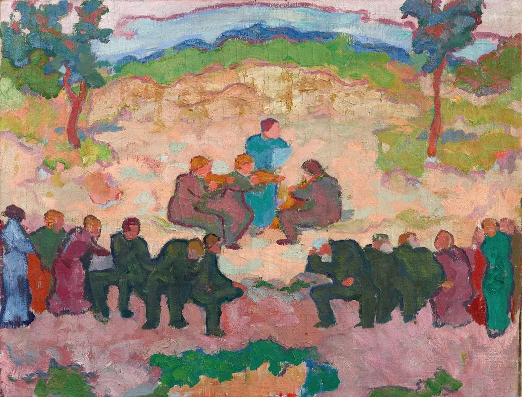 Landleute Mit Musikanten