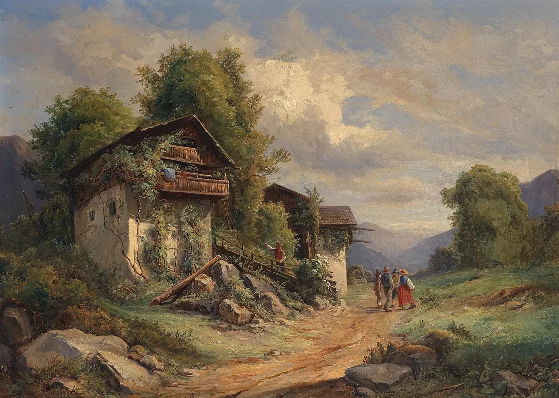 Landliche Idylle 2 by Josef Höger - Canvas Print