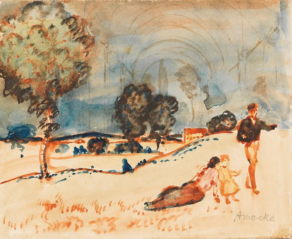 Landpartie by August Macke - Canvas Print