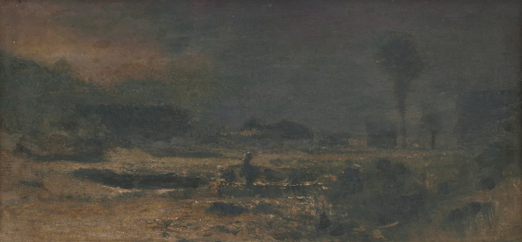 Landscape 103 by Ladislav Mednyánszky - Canvas Print