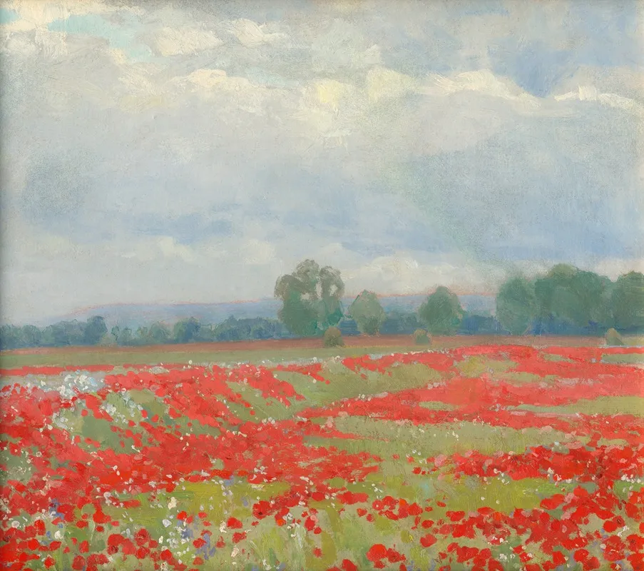 Landscape 106 by Ľudovít Čordák - Canvas Print